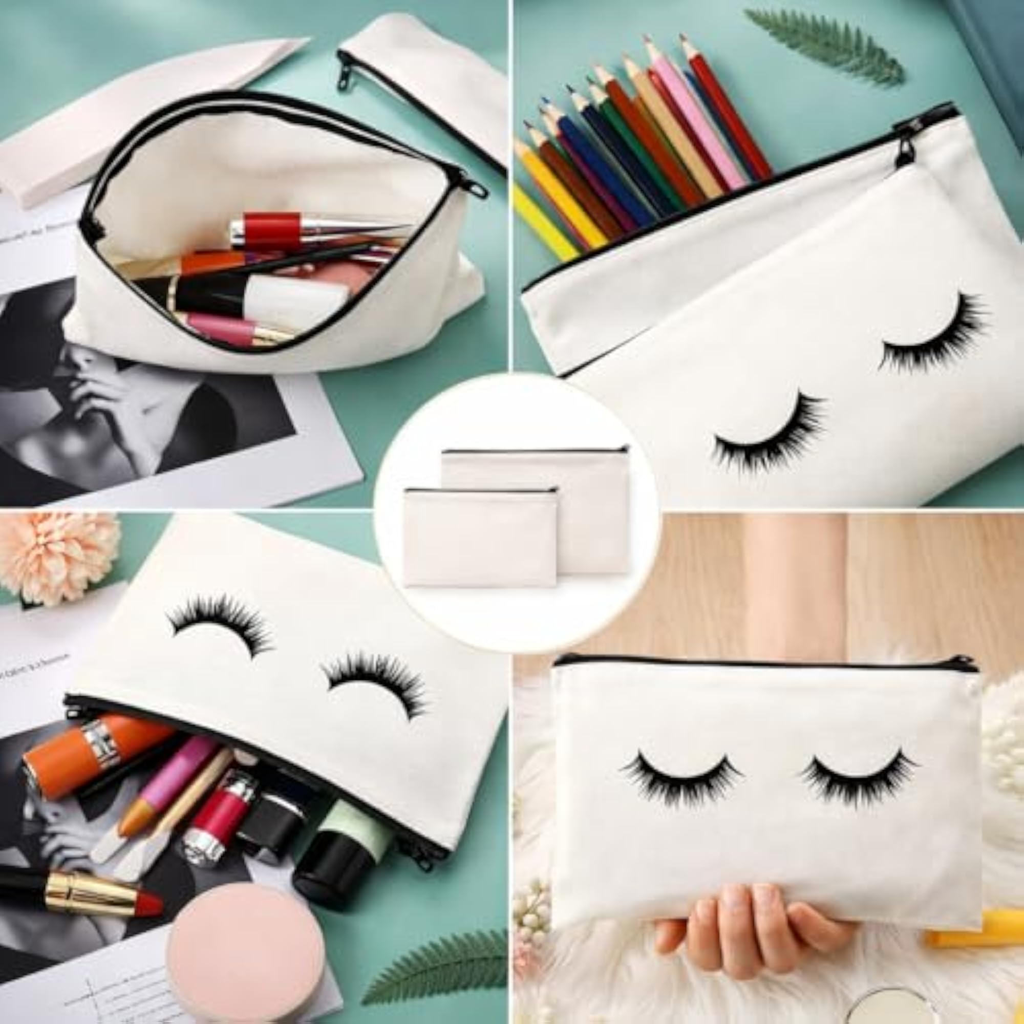 Canvas Multipurpose Zipper Pouch, Customizable Organizer